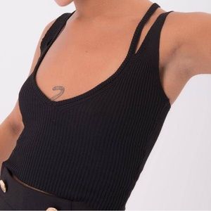 Black Tank Top Crop Top
